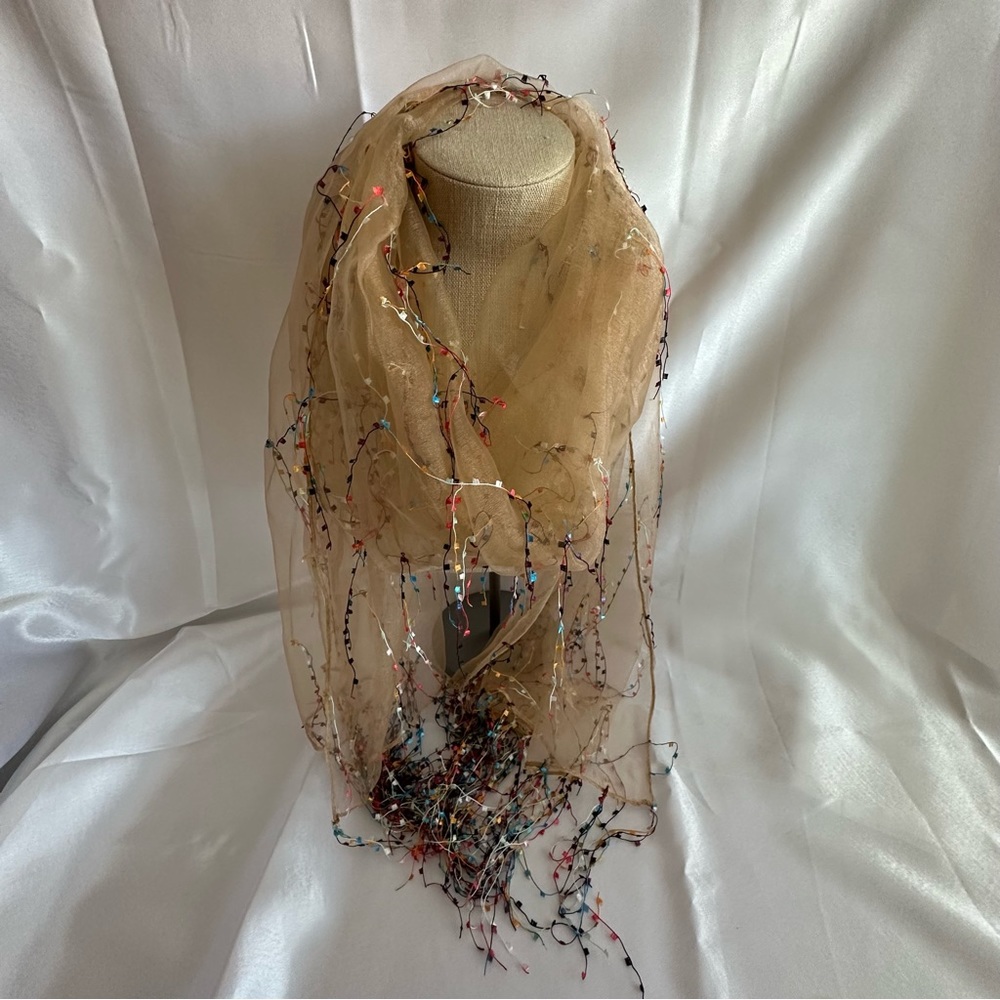 Indian Handmade Silk Confetti Scarf